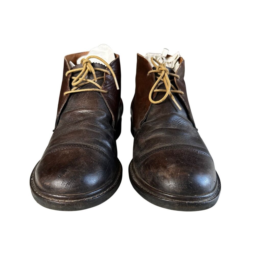 Olukai Pahoa Chukka Boot Mens 11 W Wide Brown Leather Lace Up